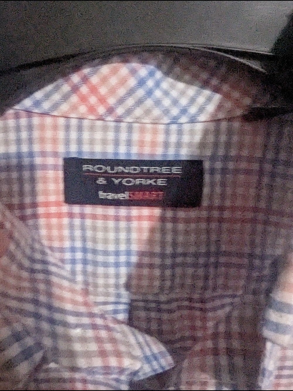 Roundtree & Yorke Men's Multi-Check Dress Shirt - Pink & Blue